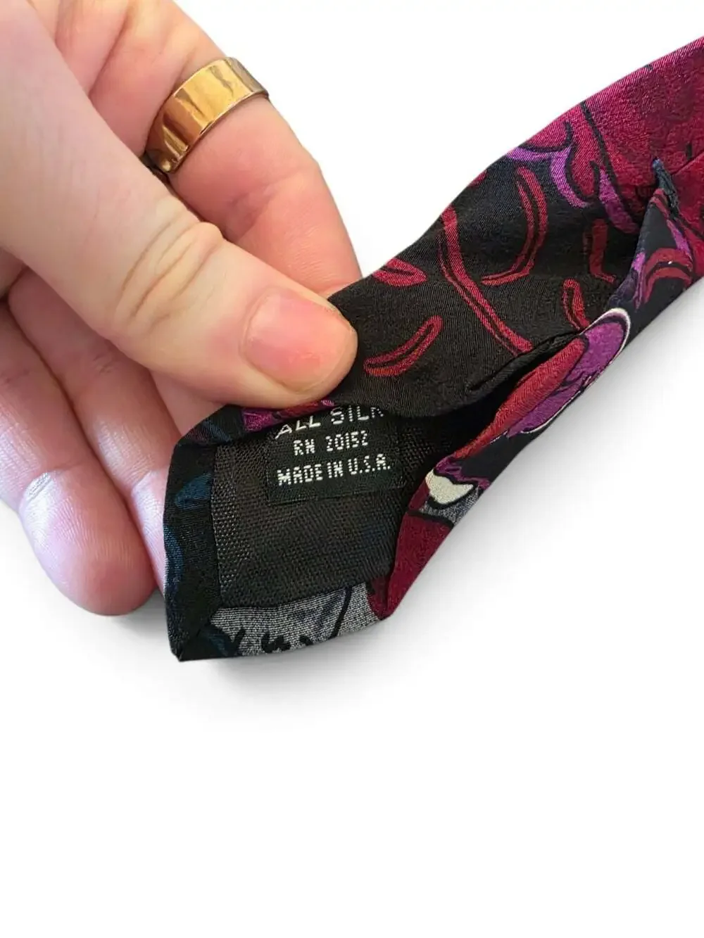 Peter Max NEOMAX Belle Silk Tie Abstract Floral Art Necktie Made USA